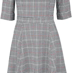 "Elegance Fit & Flare Dress" Langes Kleid Multicolor Von Banned Retro