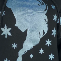 "Snow Crystals" Mittellanges Kleid Schwarz Von Die Eiskönigin -Angebote Weib Zauber Store 529477d