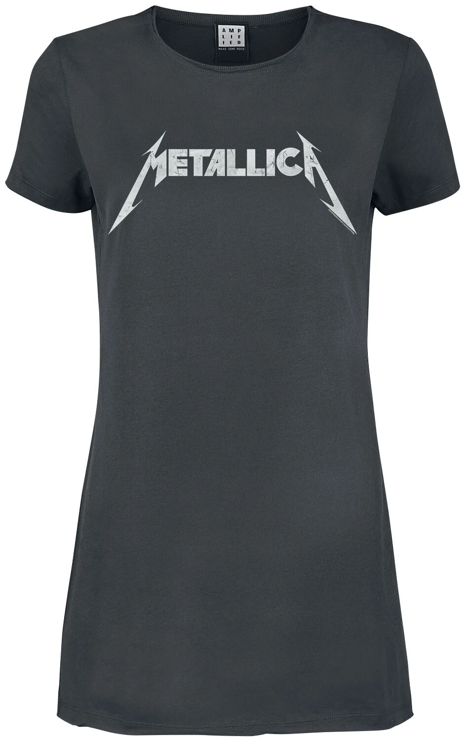 "Amplified Collection - Logo" Kurzes Kleid Charcoal Von Metallica 3 "Amplified Collection - Logo" Kurzes Kleid Charcoal Von Metallica
