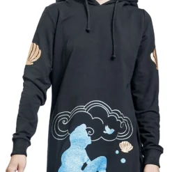 "Gold & Glitter" Mittellanges Kleid Schwarz Von Arielle, Die Meerjungfrau -Angebote Weib Zauber Store 532274wa