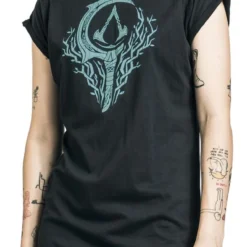 "Valhalla - Sickle Symbol" Mittellanges Kleid Schwarz Von Assassin's Creed 12 "Valhalla - Sickle Symbol" Mittellanges Kleid Schwarz Von Assassin's Creed -Angebote Weib Zauber Store 532789wa