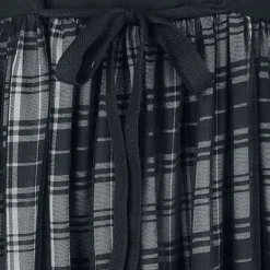 "Kleid Mit Kariertem Zipfelrock" Langes Kleid Schwarz/grau Von Rock Rebel By EMP -Angebote Weib Zauber Store 534179d