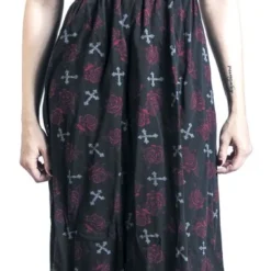 "Maxikleid Mit Alloverprint" Langes Kleid Schwarz Von Rock Rebel By EMP -Angebote Weib Zauber Store 534773wa