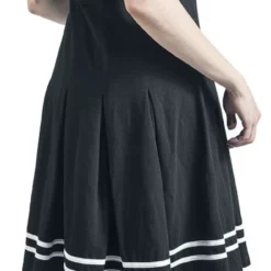 "Oldschool Kleid Mit Rosenprint" Kurzes Kleid Schwarz Von Rock Rebel By EMP -Angebote Weib Zauber Store 534774wb