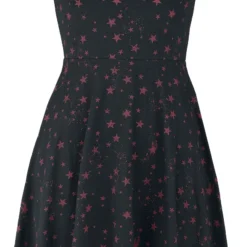 "Kleid Mit Sternen Alloverprint" Kurzes Kleid Schwarz/rot Von RED By EMP