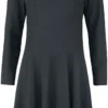 "Kleid Mit Netzausschnitt Am Dekolleté" Kurzes Kleid Schwarz Von Gothicana By EMP -Angebote Weib Zauber Store 534953a