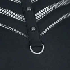 "Kleid Mit Netzausschnitt Am Dekolleté" Kurzes Kleid Schwarz Von Gothicana By EMP -Angebote Weib Zauber Store 534953d