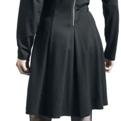 "Kleid Mit Netzausschnitt Am Dekolleté" Kurzes Kleid Schwarz Von Gothicana By EMP -Angebote Weib Zauber Store 534953wb