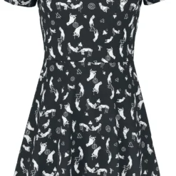 "Kleid Mit Alloverprint" Kurzes Kleid Schwarz Von Gothicana By EMP