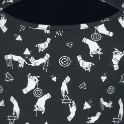 "Kleid Mit Alloverprint" Kurzes Kleid Schwarz Von Gothicana By EMP -Angebote Weib Zauber Store 534957d