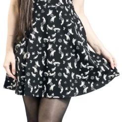 "Kleid Mit Alloverprint" Kurzes Kleid Schwarz Von Gothicana By EMP -Angebote Weib Zauber Store 534957wa