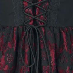 "Kleid Mit Spitze Und Zipfelsaum" Kurzes Kleid Schwarz/rot Von Gothicana By EMP -Angebote Weib Zauber Store 534997d