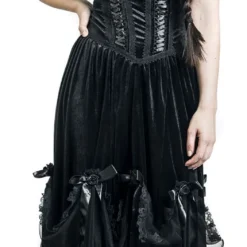 "Gothic Dress" Langes Kleid Schwarz Von Sinister Gothic -Angebote Weib Zauber Store 538252wa