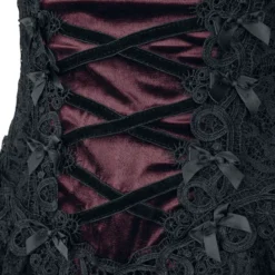 "Gothic Dress" Kurzes Kleid Schwarz/rot Von Sinister Gothic -Angebote Weib Zauber Store 538255d