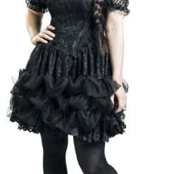 "Gothic Dress" Kurzes Kleid Schwarz Von Sinister Gothic -Angebote Weib Zauber Store 538315wa