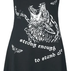 "Devouring The Sun Dress" Kurzes Kleid Schwarz/weiß Von Jawbreaker