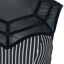 "Pinstripe Spider Web Dress" Kurzes Kleid Schwarz/weiß Von Jawbreaker -Angebote Weib Zauber Store 538994d