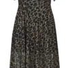 "Leopard Midi Dress" Mittellanges Kleid Braun/schwarz Von Jawbreaker -Angebote Weib Zauber Store 539037a