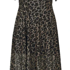 "Leopard Midi Dress" Mittellanges Kleid Braun/schwarz Von Jawbreaker