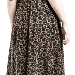"Leopard Midi Dress" Mittellanges Kleid Braun/schwarz Von Jawbreaker -Angebote Weib Zauber Store 539037wb