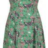 "Madilynn Knee Dress" Mittellanges Kleid Grün/rosa Von Hell Bunny -Angebote Weib Zauber Store 539296a