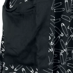 "Safety Pin Dress" Langes Kleid Schwarz/weiß Von Hell Bunny -Angebote Weib Zauber Store 539301d2