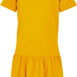 "Girl Valance Tee Dress" Kleid Gelb Von Urban Classics