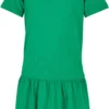 "Girl Valance Tee Dress" Kleid Grün Von Urban Classics -Angebote Weib Zauber Store 540204a