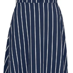 "Stripe Wide Collar Midi Flare Dress" Mittellanges Kleid Blau/weiß Von Voodoo Vixen -Angebote Weib Zauber Store 541508c