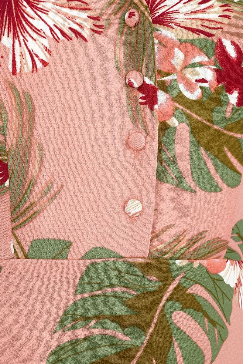 "V Neck Flared Dress" Langes Kleid Multicolor Von Voodoo Vixen 5 "V Neck Flared Dress" Langes Kleid Multicolor Von Voodoo Vixen – Bild 3