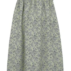 "Floral Print Square Neck Double Shirred Midi Dress" Mittellanges Kleid Multicolor Von QED London