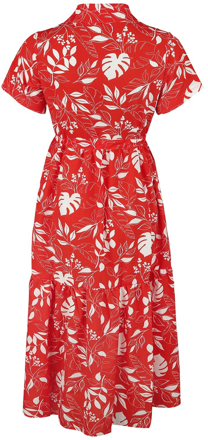 "Midi Shirt Dress With Drawcord Waist" Mittellanges Kleid Rot/weiß Von QED London 4 "Midi Shirt Dress With Drawcord Waist" Mittellanges Kleid Rot/weiß Von QED London – Bild 2