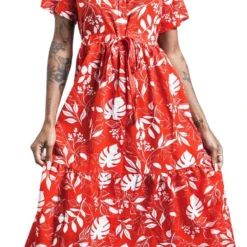 "Midi Shirt Dress With Drawcord Waist" Mittellanges Kleid Rot/weiß Von QED London 10 "Midi Shirt Dress With Drawcord Waist" Mittellanges Kleid Rot/weiß Von QED London -Angebote Weib Zauber Store 541609wa