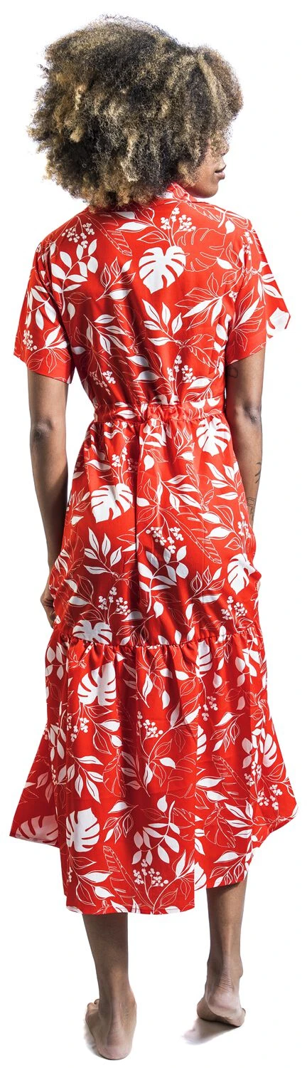 "Midi Shirt Dress With Drawcord Waist" Mittellanges Kleid Rot/weiß Von QED London 7 "Midi Shirt Dress With Drawcord Waist" Mittellanges Kleid Rot/weiß Von QED London – Bild 5