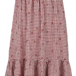 "Sweet Pea Dress" Mittellanges Kleid Rot/weiß Von Banned Retro