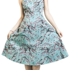"Flower Scent Fit & Flare Dress" Mittellanges Kleid Multicolor Von Banned Retro -Angebote Weib Zauber Store 541637wa