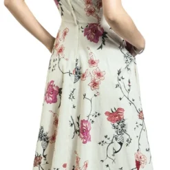 "Peacock Rose Dress" Mittellanges Kleid Multicolor Von Banned Retro -Angebote Weib Zauber Store 541638wb