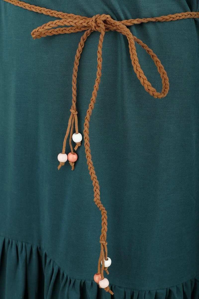 "THIME" Mittellanges Kleid Dunkelgrün Von Ragwear 5 "THIME" Mittellanges Kleid Dunkelgrün Von Ragwear – Bild 3