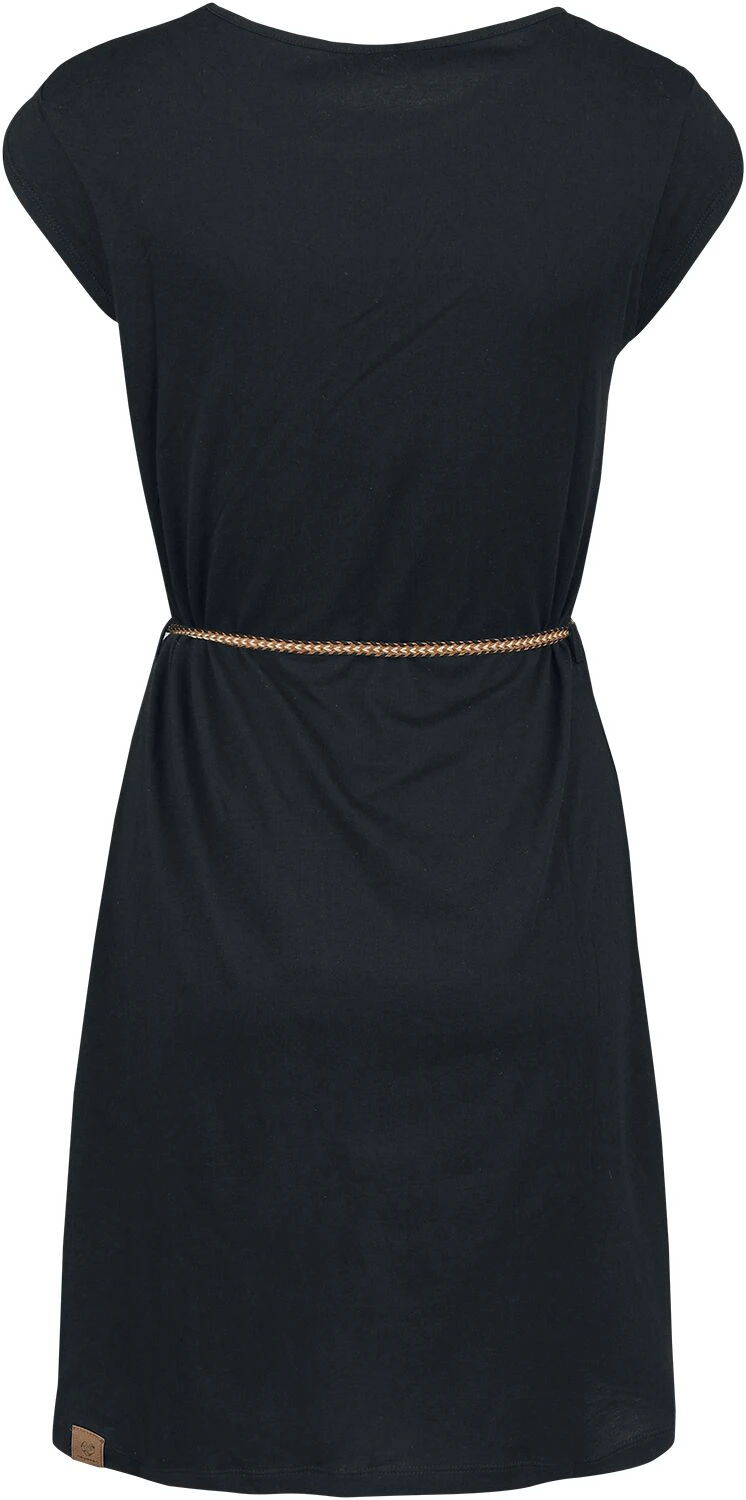 "MANNDY DRESS ORGANIC" Mittellanges Kleid Schwarz Von Ragwear 4 "MANNDY DRESS ORGANIC" Mittellanges Kleid Schwarz Von Ragwear – Bild 2