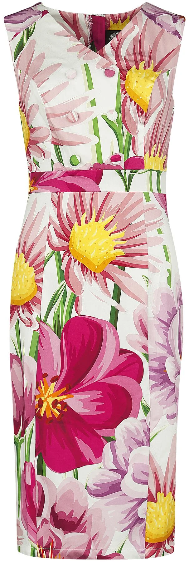 "Arwen Floral Wiggle Dress" Mittellanges Kleid Multicolor Von H&R London 3 "Arwen Floral Wiggle Dress" Mittellanges Kleid Multicolor Von H&R London