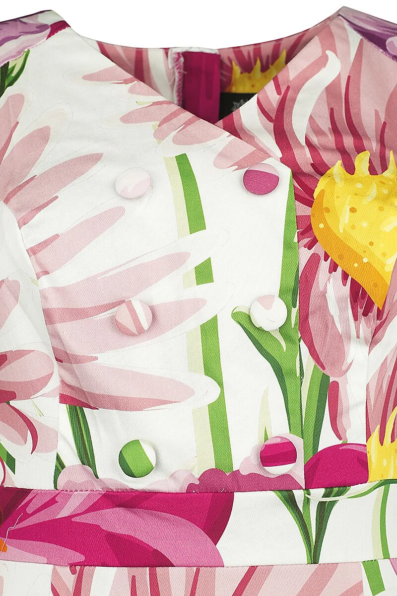 "Arwen Floral Wiggle Dress" Mittellanges Kleid Multicolor Von H&R London 5 "Arwen Floral Wiggle Dress" Mittellanges Kleid Multicolor Von H&R London – Bild 3