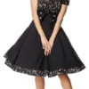 "Schulterfreies Swing-Kleid" Mittellanges Kleid Schwarz Von Belsira -Angebote Weib Zauber Store 542212wa