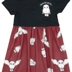 "Kids - Hedwig" Kleid Schwarz/rot Von Harry Potter