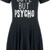 "Cute But Psycho" Mittellanges Kleid Schwarz -Angebote Weib Zauber Store 550209a