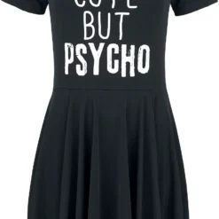 "Cute But Psycho" Mittellanges Kleid Schwarz